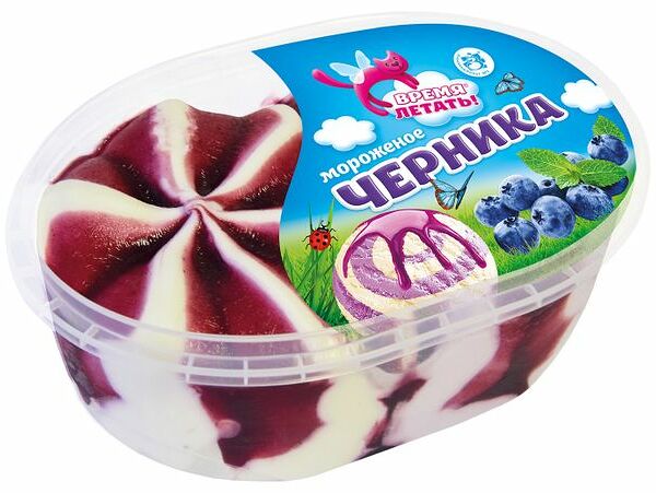 Мороженое Время летать Ванильное Черника