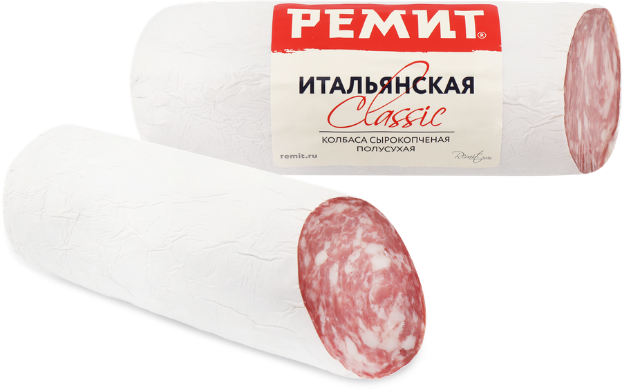 

Колбаса сырокопченая Ремит Итальянская Classic полусухая весовая