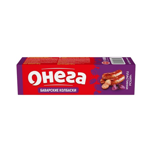 Чипсы «Онега» пластинки со вкусом баварских колбасок