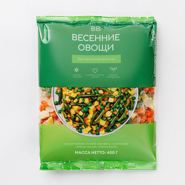 Весенние овощи, свежезамороженные(Продукт замороженный)