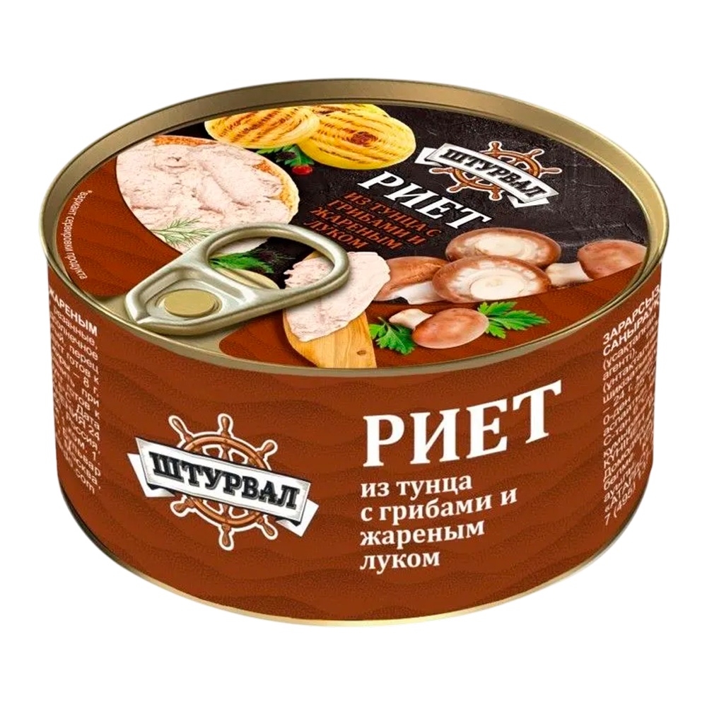 

Риет из тунца Штурвал с грибами и луком 115 г