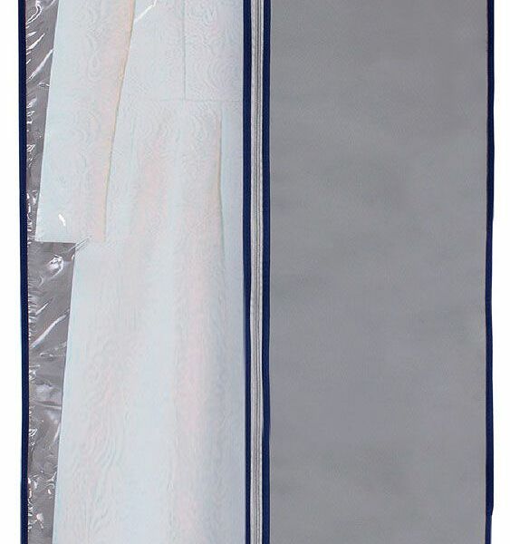 Чехол д/одежды Hausmann со стенкой из ПВХ и ручками в ассортименте серый/синий/коричневый/черный 60х140см