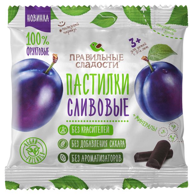 

Пастилки Правильные сладости сливовые, 70 г