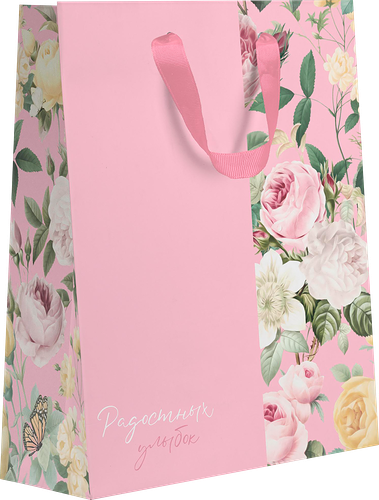 Пакет подарочный Paketiko Enamor 22.7х18х10 см, дизайн в ассортименте