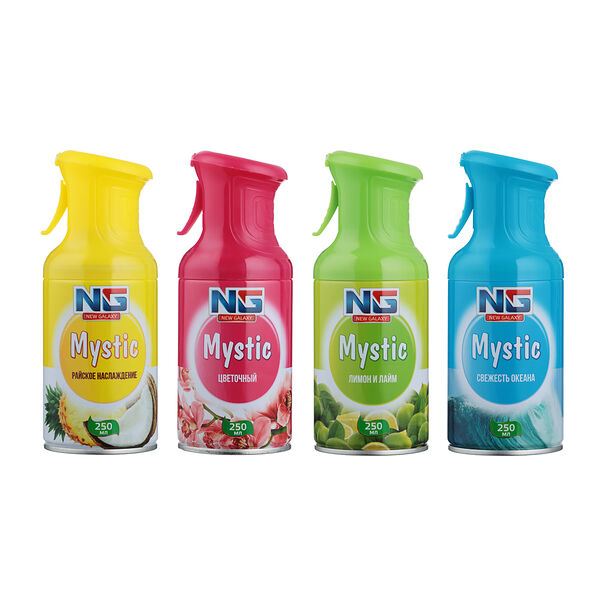 New galaxy освежитель аэрозольный mystic 250 мл, 4 аромата, в ассортименте