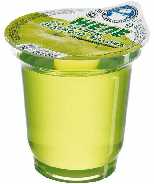 Желе Снеговичок зеленое яблоко