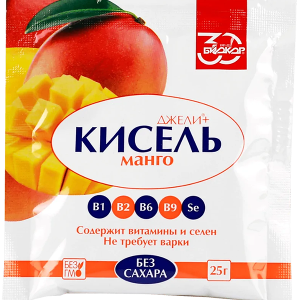 Кисель Биокор Джели+ без сахара манго 25 г
