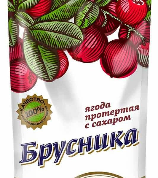 Варенье Сибирская ягода брусника протёртая с сахаром, 280 г