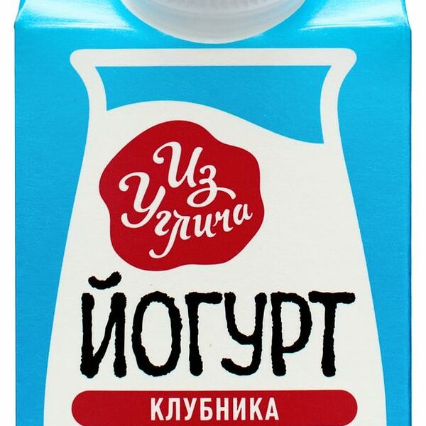 Йогурт Из Углича питьевой Клубника фруктовый витаминизированный 1.5%, 500г