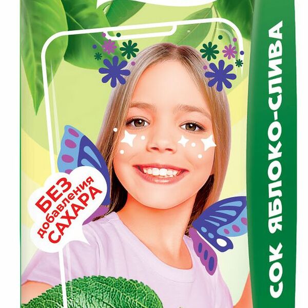 Сок Сады Придонья Яблоко, слива с мякотью, с 5 месяцев 200 мл