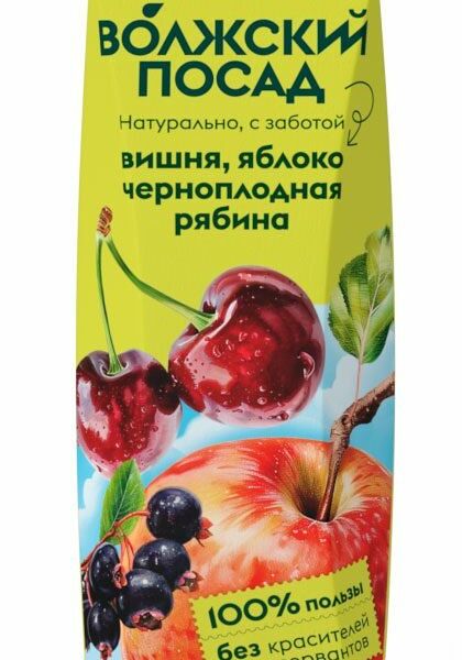 Нектар Волжский Посад яблоко-вишня-черноплодная рябина 1 л