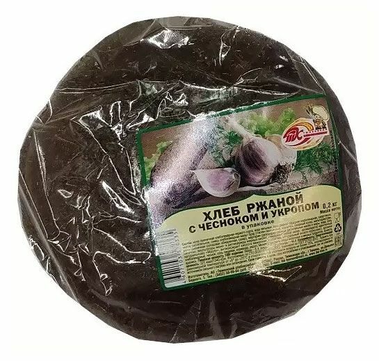 Хлеб Тюменский Хлебокомбинат Ржаной с чесноком и укропом