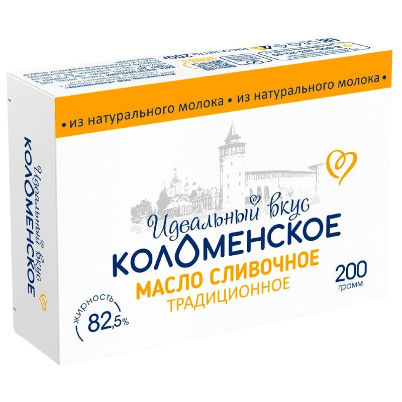 

Масло сливочное Коломенское традиционное 82.5%, 200 г