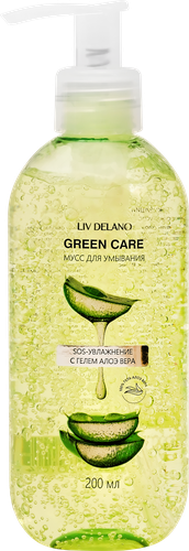 

Мусс для умывания Liv Delano SOS-увлажнение с гелем алоэ вера, 200мл