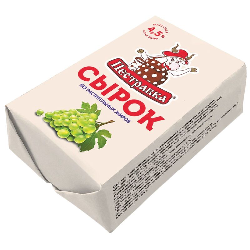 

Сырок Пестравка с изюмом 4.5% 100 г