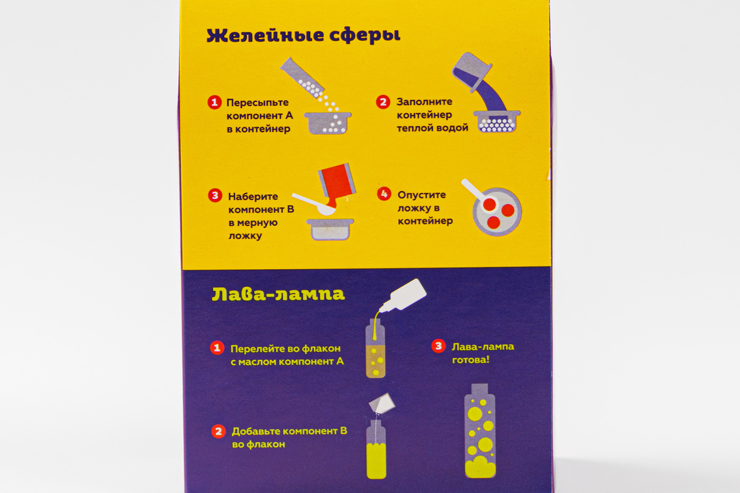 

Набор для опытов 2 в 1 On time Лава-лампа и слайм