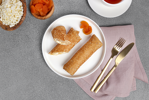 

Блинчики Лента Fresh с творогом и курагой вес