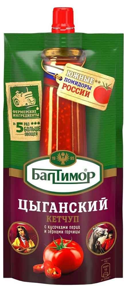 

Кетчуп Балтимор Цыганский с кусочками перца и зернами горчицы, 260 г