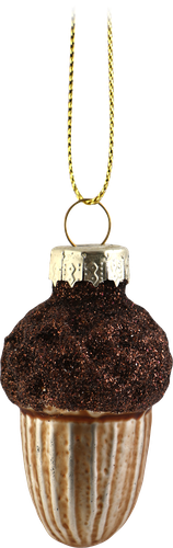 

Набор елочных украшений Homeclub желуди стекло 6 шт.