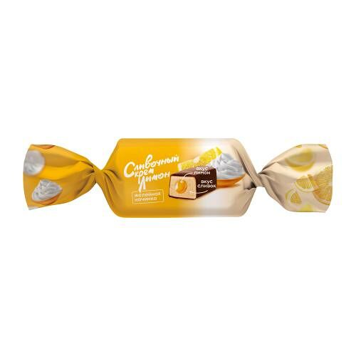 Конфеты Кондитер Кубани помадно-сливочный крем с лимонным желе вес