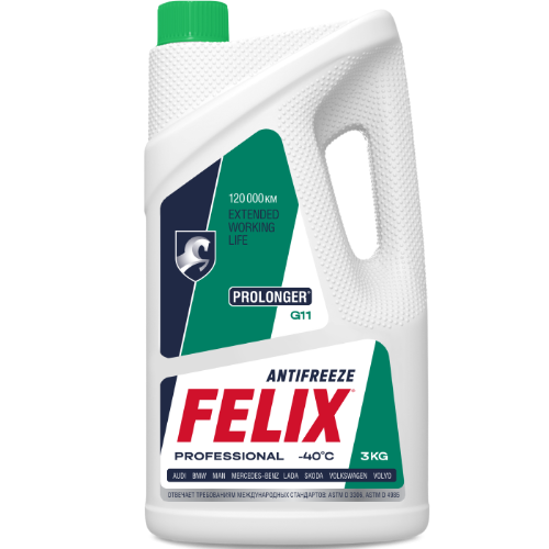 

Антифриз Felix Prolonger Стандарт G11, гибрид.технология (тип HOAT), зеленый 3 кг