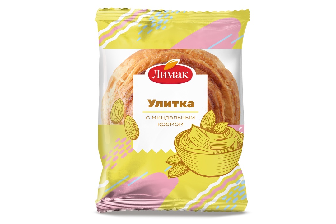 

Улитка слоеная Лимак с миндальным кремом 90 г