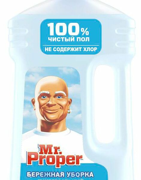 Моющая жидкость для полов и стен Mr. Proper Бережная уборка 1л