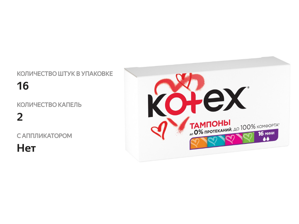 

Тампоны Kotex UltraSorb мини 16 шт
