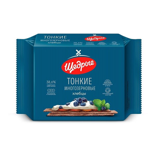 Хлебцы Щедрые Многозерновые тонкие 170 г