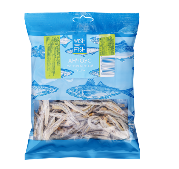 Анчоус Wish Fish Тушка сушено-вяленый 70 г