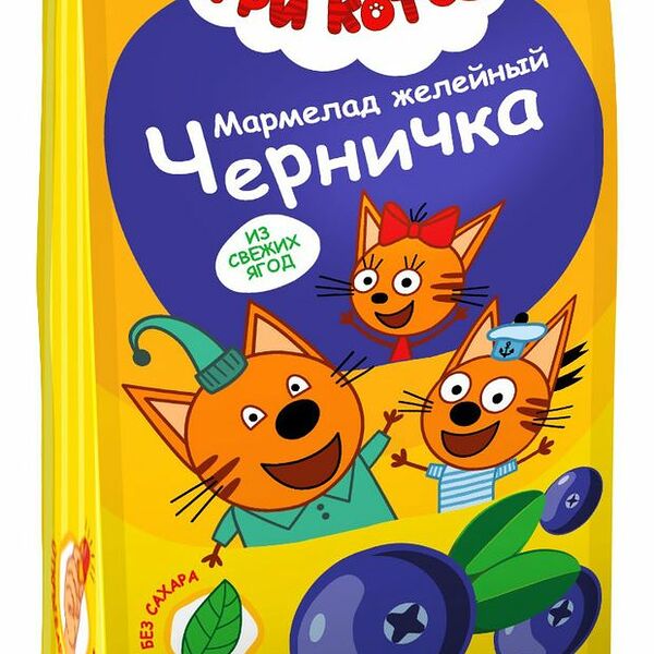 Мармелад желейный Лакомства для здоровья Три кота Черничка 105 г