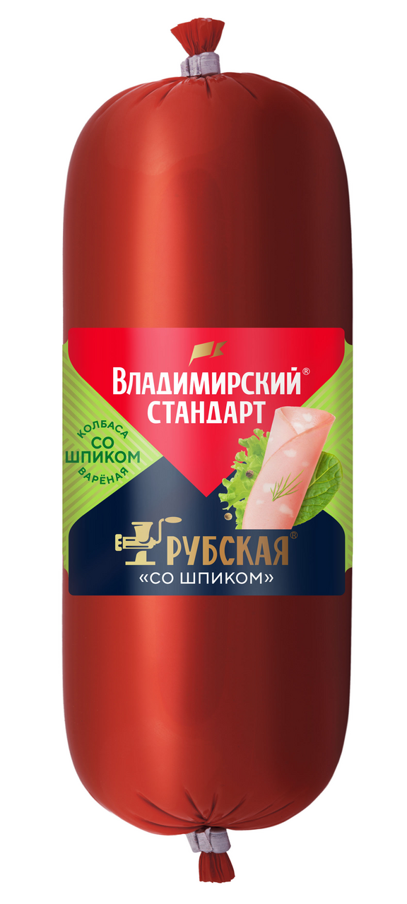 

Колбаса вареная Владимирский стандарт Рубская со шпиком, вес