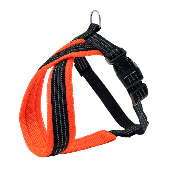 Шлейка Каскад нейлон Х-образная оранжевая с мягкой подкладкой 2.5 х 50 х 60-70 см