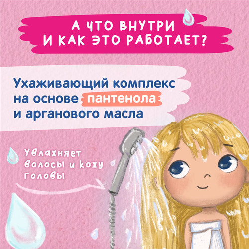 

Шампунь-бальзам Моё солнышко с пантенолом и аргановым маслом 400 мл