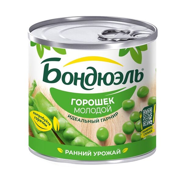 Горошек Бондюэль консервированный молодой 200 г
