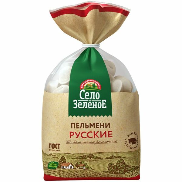 Пельмени Русские Село Зелёное 800 г