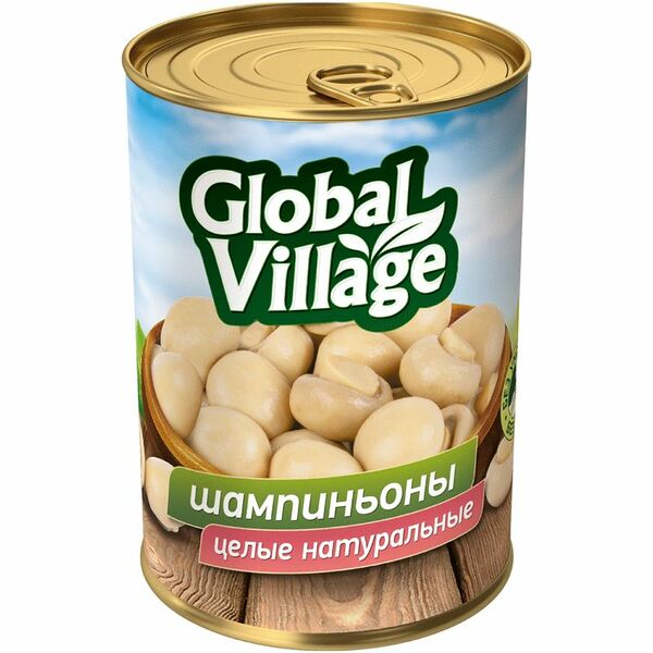 Грибы Global Village Шампиньоны целые 400г
