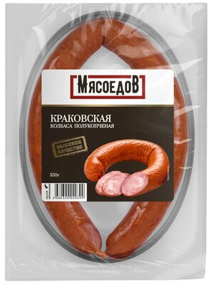 Колбаса Мясоедов Краковская полукопченая 350 г