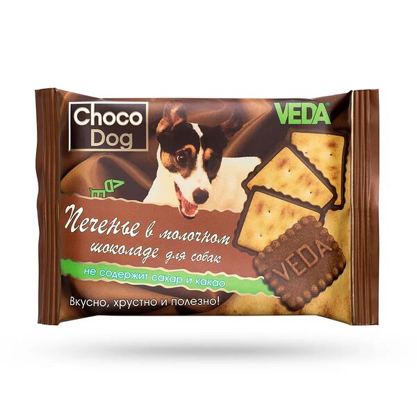 Лакомство для собак Veda Choco Dog печенье в молочном шоколаде