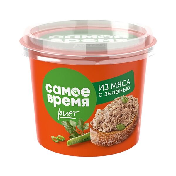 Риет из мяса с зеленью 150г п/б с крышкой