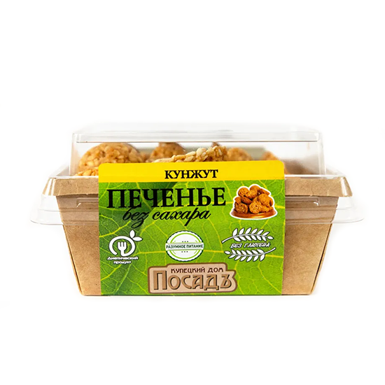 

Печенье Купецкий дом Посадъ с кунжутом без сахара 130 г