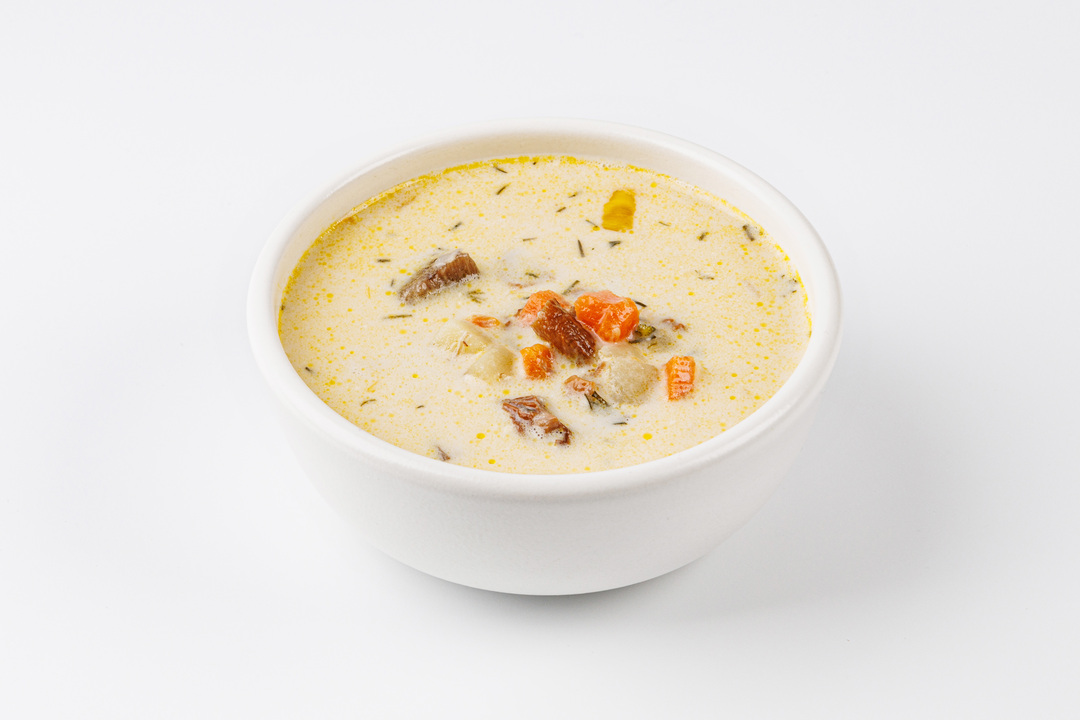 

Суп Сырный с лисичками и белыми грибами