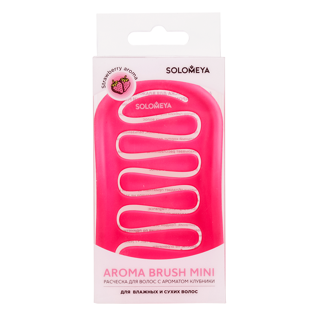 

Арома-расческа Solomeya Wet Detangler Brush Oval Strawberry с ароматом Клубники мини 1 шт