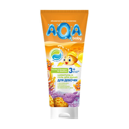 

Шампунь-гель для душа Aqa Baby Kids для девочек с протеинами пшеницы 250 мл дизайн упаковки в ассортименте