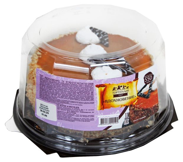 

Торт бисквитный Тортугалия Вдохновение охлажденный 550 г