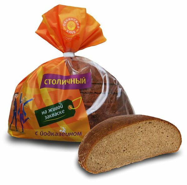 Хлеб ОБНИНСКИЙ ХЛЕБ Столичный обогащенный йодказеином, в нарезке