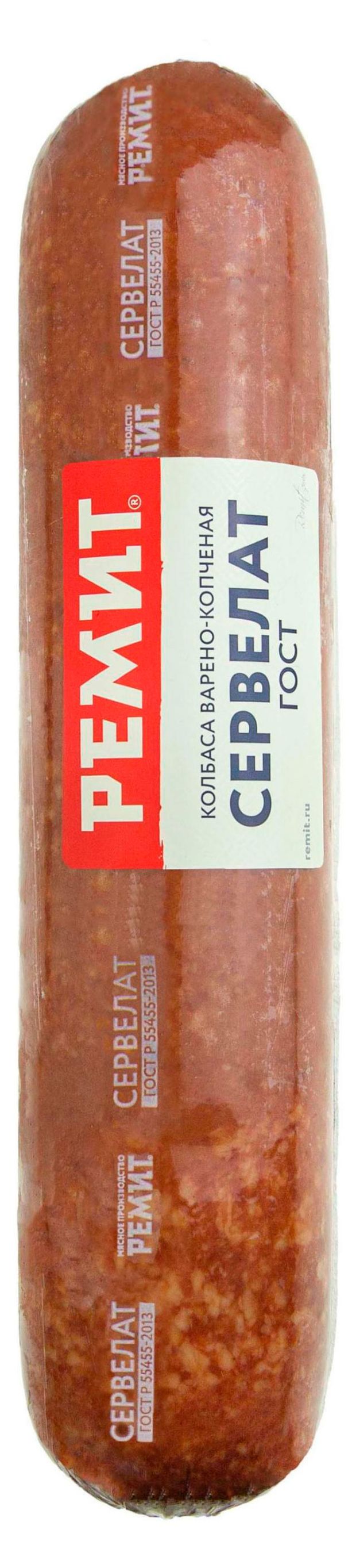 

Колбаса варено-копченая Ремит Сервелат ГОСТ, вес