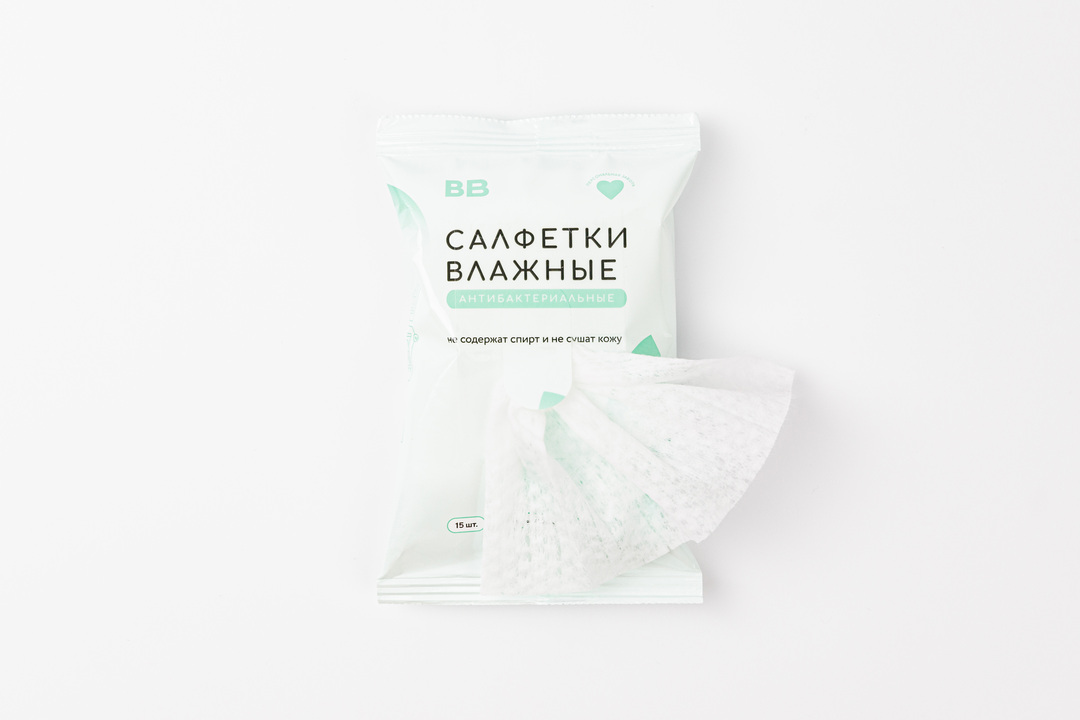 

Салфетки ВкусВилл влажные антибактериальные 15 шт.