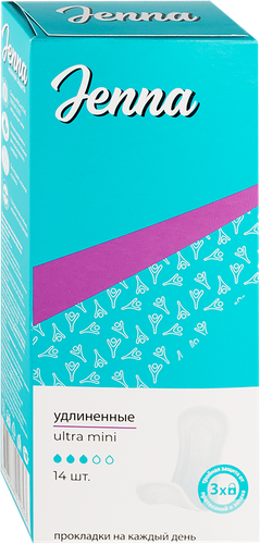 

Прокладки ежедневные Jenna Ultra mini удлиненные 14 шт