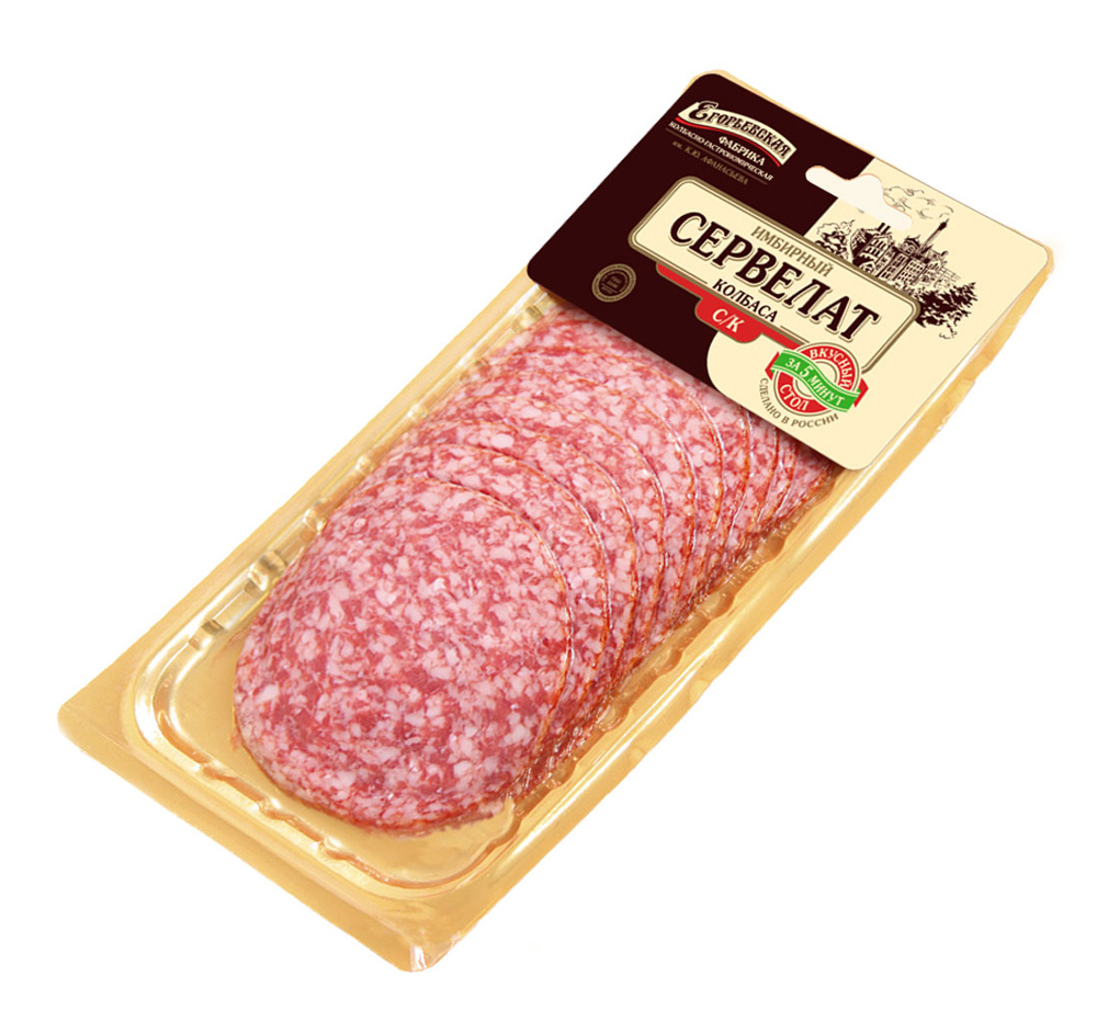 

Сервелат Егорьевская КГФ сырокопчёный Имбирный нарезка 150 г